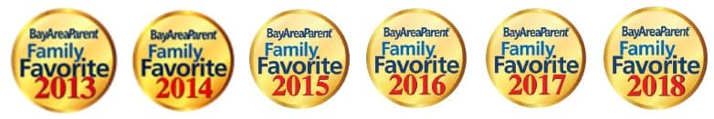 BayAreaParent Family Favorite awards 2013 to 2018